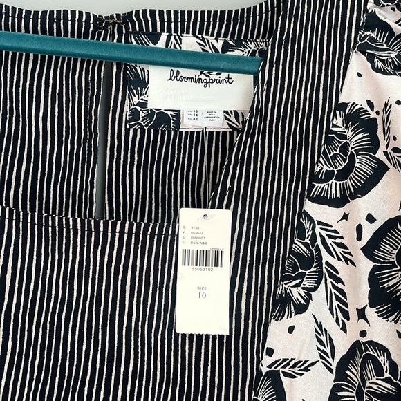 Anthropologie Blooming print Adrienne Flounced Cotton Floral Midi Dress NWT - Picture 4 of 12